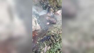 The man was burned alive in the Congo