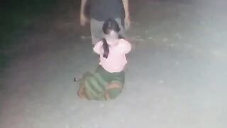 Myanmar female teacher is being beheaded