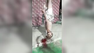 Indian man had one hand cut off and hung upside down to death