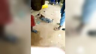 Beheading video- Terrorist beheads a man with a knife in Nigeria