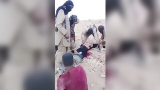 Beheading Video - The man had his hand cut off, then his head was beheaded