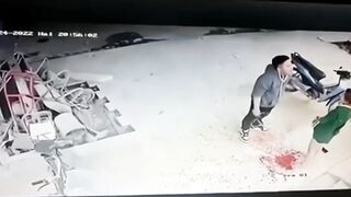 Bastard stabbed his partner and the individual who was trying to