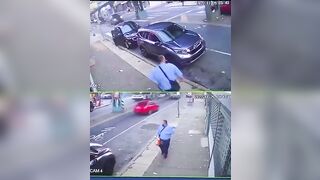 Armed strike on vehicle parking authority officer uncensored video
