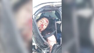 Two ladies crushed like sardines in their auto after horrible
