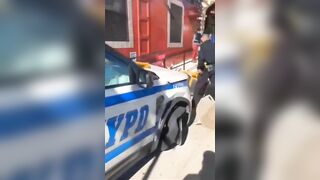 10 folks strike through a police vehicle in the bronx uncensored vide