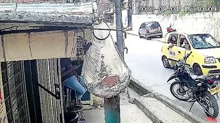 Uncomfortable scalp on wreck of bikers