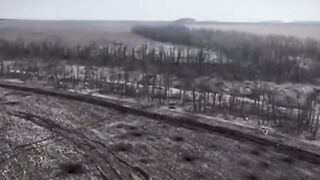Ua drone falls f1 explosives on russian dugouts