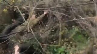 The khokhlys get rid of damaged russian soldiers full vide