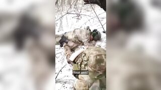 Grabbed russian pows performed through ukrainian troops