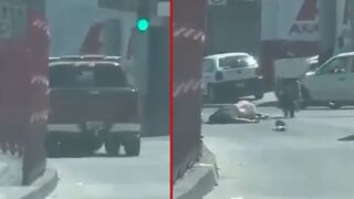 Man is run over and killed during road rage incident - León, Mexico