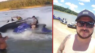 Well-known businessman ends up in ICU after jet ski accident - Itupararanga Dam, Brazil