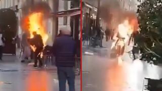 50 year old man dies after he self immolates in busy street - Murcia, Spain