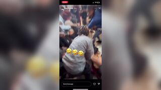 Dude projectiles vomit during school fight