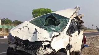 5 Killed In Road Accident As Speeding Car Overturns After Hitting Two-Wheeler