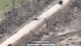 Destroyed  vehicles near Chasiv-Yar
