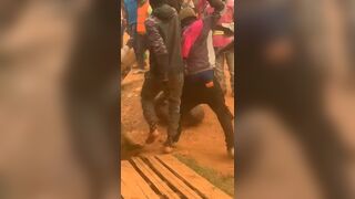 Thief Beaten By The Entire Village In Cameroon