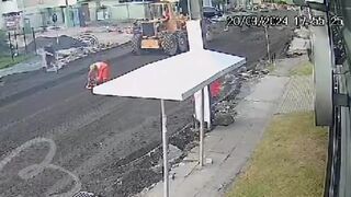 Woman Ran Over By Excavator, Survives