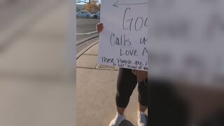 Racist Democrat Protests Conservative Convention