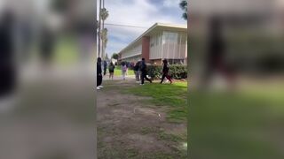 Dude Pulls Out an Axe During Fight