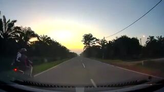 Sun-Blinded Driver Causes Motorcyclist's Death Near Parit Sulong, Malaysia
