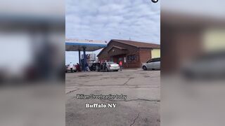 Brawl At The Gas Station In Buffalo