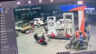 Desperate man kills himself with adulterated gasoline.