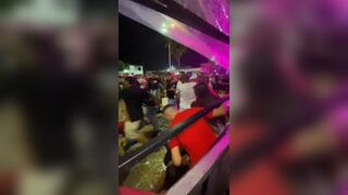 Brazilian Party Goers Throwing Hands