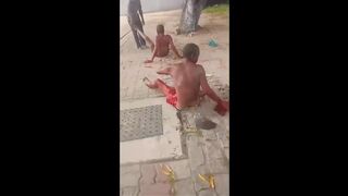 Drunk Knife Fight Left Both Men Bleeding