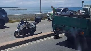 Biker and his passenger on bike die after smashing into oncoming car