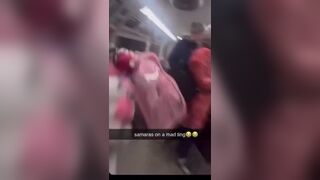 Female Thug Assaults Random People In The UK