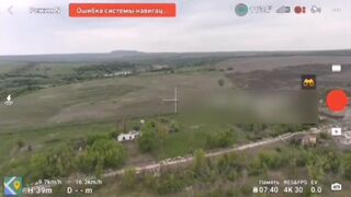 A Ukrainian reconnaissance drone almost collided with a Russian Su-25.