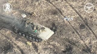 Drone Footage Of BTR Destruction