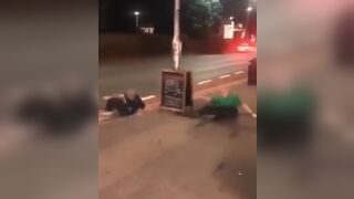 WCGW: 2 Drunks Fighting By The Road