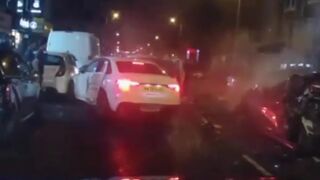 Moments Of High Speed Crash In Birmingham, UK