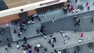 Police Drone Footage of Fight Outside Northtown Mall