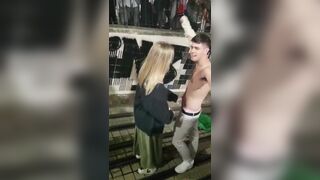 drunk girl shows her breasts