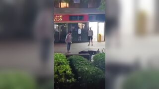 Chinese man beaten, no one helps