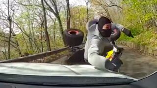 Illegal ATV rider gets intercepted by police - Connecticut