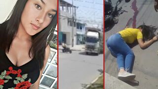 Woman was killed after speeding truck collides with motorcycle at intersection - Ecuador