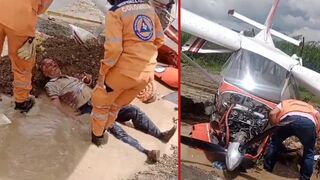 Motorcyclist was hit off his bike by a single engine aircraft - Colombia
