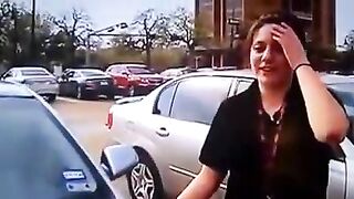 Girls reaction to hail destroying her car in Texas storm