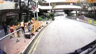 Man on fire put out by bucket of fuel