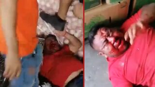 Two green grocer merchants are jumped and badly beaten - Mexico
