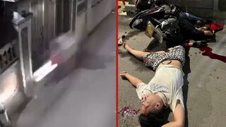 Two bikers are killed after colliding with wall pillar - Vietnam