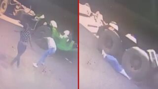 Woman pushes her ex-partner into oncoming truck during fight - São Paulo, Brazil