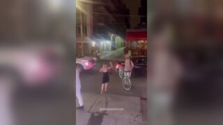 girl attack almost everyone in the street