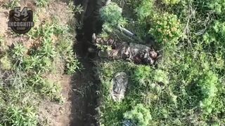 drone helps the occupier get out of the trench