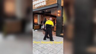 Angry Black Woman Smacks Security Guard