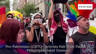 LGBTQ Pro Palestine Protesters Block Philly Pride Parade