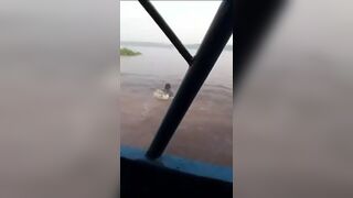 Captive Forced To Jump Into The River Before Getting Smoked